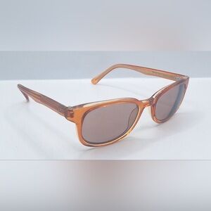 Scho 61 Brown Translucent Oval Sunglasses Frames Only